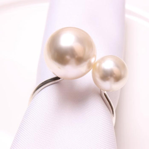 Pearl Napkin Ring - Silver (6)
