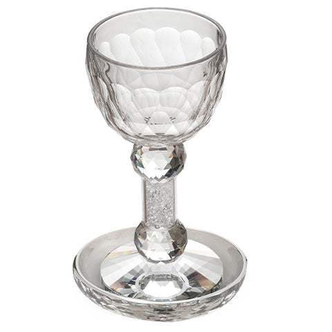 Crystal Kiddush Cup 18 Cm With Stones