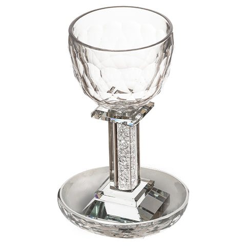 Crystal Kiddush Cup with Stones