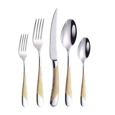 KONIGTUM Cutlery Set 30 Pcs Gold Silver