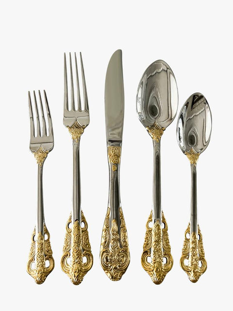 KONIGTUM Cutlery Set 30 Pcs Gold Silver