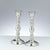 Set of 2 Nickel Plated Candlesticks 17 cm
