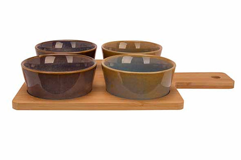 Dip Dish + 4 Bowls Multi Color
