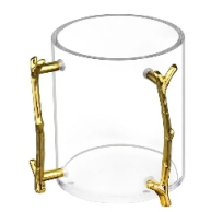 Acrylic Washing Cup - Gold Twig