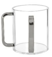 Acrylic Washing Cup - Silver Handle