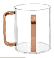 Acrylic Washing Cup - Gold Handle