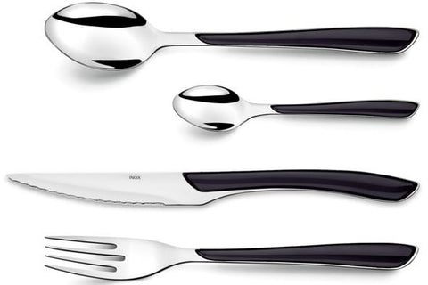 Amefa Black Cutlery Set 24 Pcs