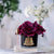 Cote Noire Five Roses Carmine Red in Black Vase