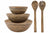 Set Of 3 Bamboo Salad Bowls