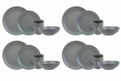Viva Dinner Set - Grey 16 Pcs