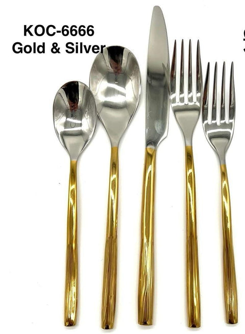 KONIGTUM Cutlery Set 30 Pcs Gold Silver NEW