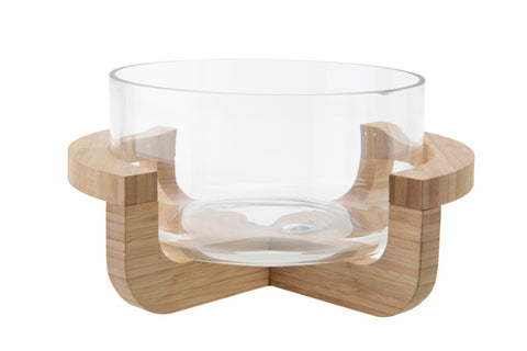 Glass Salad Bowl 30x25 cm
