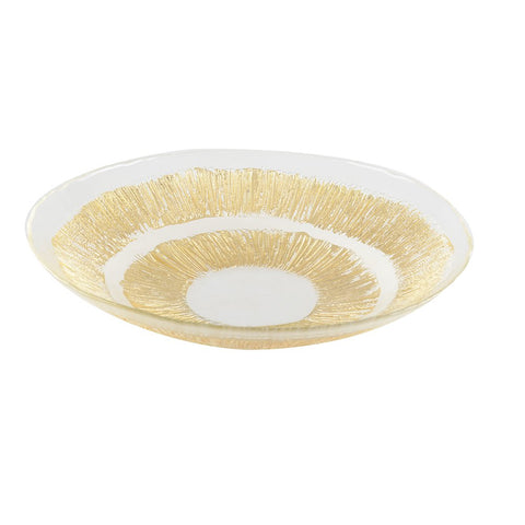 Golden Glass Bowl 30 cm