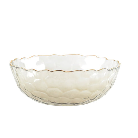 Golden Bowl with Finely Textured Edges 25cm