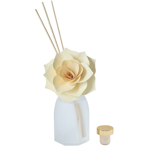 Satin Glass & White Flower DIffuser
