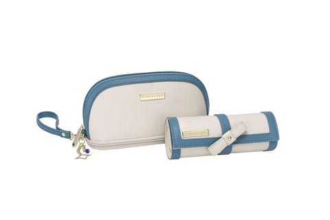 Bluestone Jewellery roll - Blue/Beige