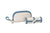 Bluestone Jewellery roll - Blue/Beige