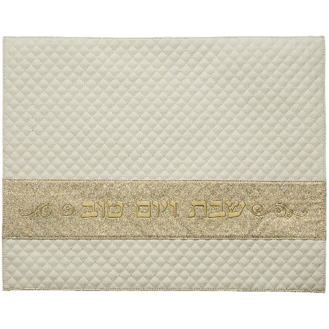 Faux Leather Challah Cover 42X52 cm with Embossed logo
