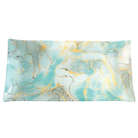 Golden Ocean Rectangular Trays 29.5x15cm - Set of 2