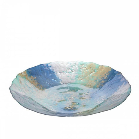 Turquoise and Gold Bowl 40cm