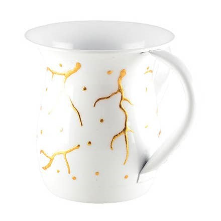 White and Gold Washing Cup