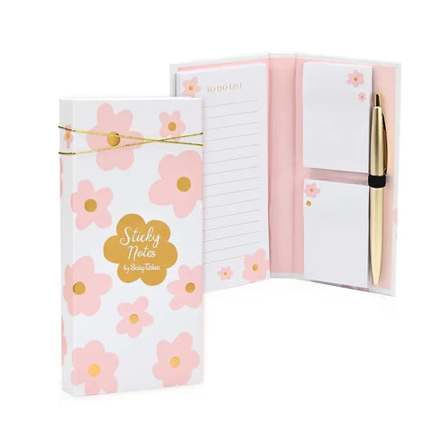 Bloom Sticky Notes with Pen Gift Set By Soaptales