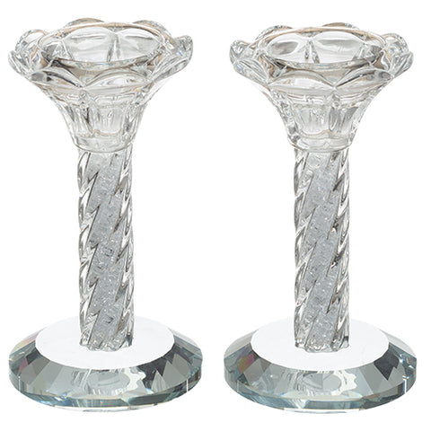 Crystal Candlesticks 12 cm with Stones