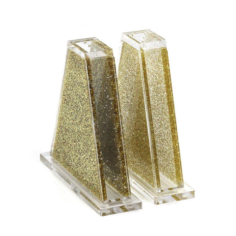 Lucite Salt Shakers - Triangle
