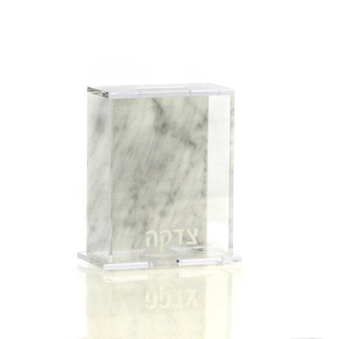 Lucite Charity Box - Glitter Back