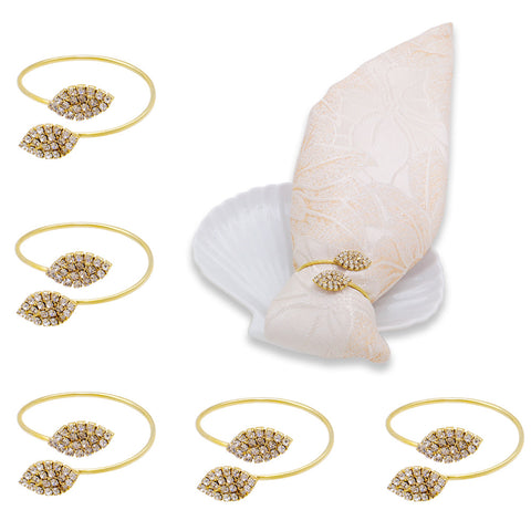 Diamond Leaves Napkin Ring (6)