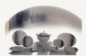 Dinnerset Blue Marble 24 pcs