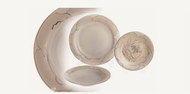 Dinnerset Cream Blossom 24 Pcs