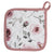 Pot Holder - White Pink Cotton Roses Square Strainer