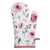 Oven Mitt White Pink Cotton Roses