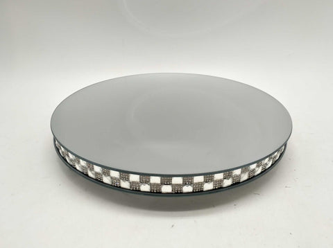 Mirror Tray Inlaid Round 32 cm