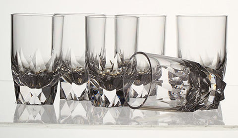 Acrylic Elegant Glasses X 6