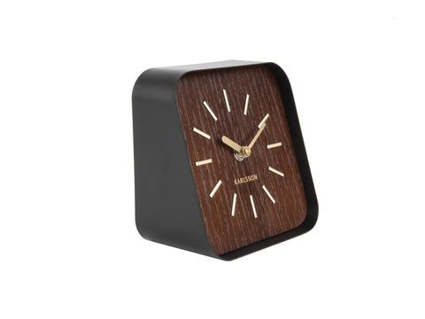 Table Clock Squared - Black Steel