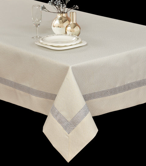 Tablecloth Speck Silver 160x350 cm