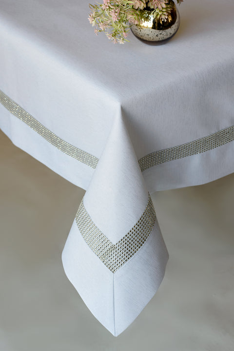 Tablecloth Speck Silver 160x250 cm