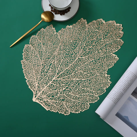 Placemat Gold/Silver Leaf x 6