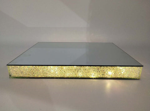 Mirror Tray For Candles Sparkling 32x42 cm with LED