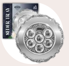 Seder Tray - Silver Plater 12