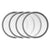 Round Acrylic Chargers Silver Border (4)