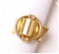 Napkin Ring Belt Gold - Set Of 6