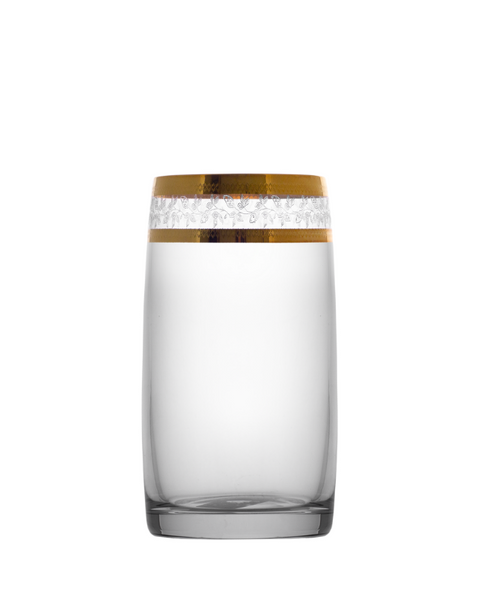 Bohemia Crystal Longdrinks With Gold Decoration - Set of 6
