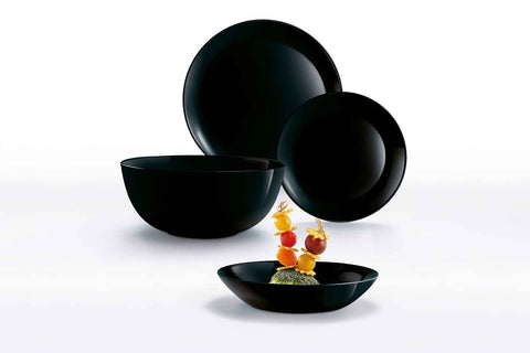 Dinnerset Black 19 Pcs Opal