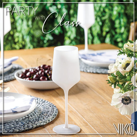 Wine Glass (6) - White Matt hand Blown 325 ml