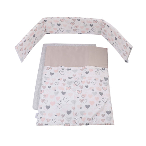 Baby Bed Linen Set Hearts
